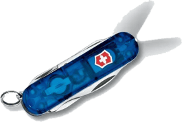 NAVAJA VICTORINOX 0.6366.T2 MIDNITE MANAGER AZUL TRANSPARENTE