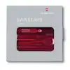 NAVAJA VICTORINOX 0.7100.T SWISSCARD ROJA TRANSPARENTE