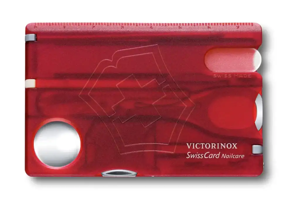 NAVAJA VICTORINOX 0.7240.T SWISSCARD NAILCARE ROJO TRANSPARENTE