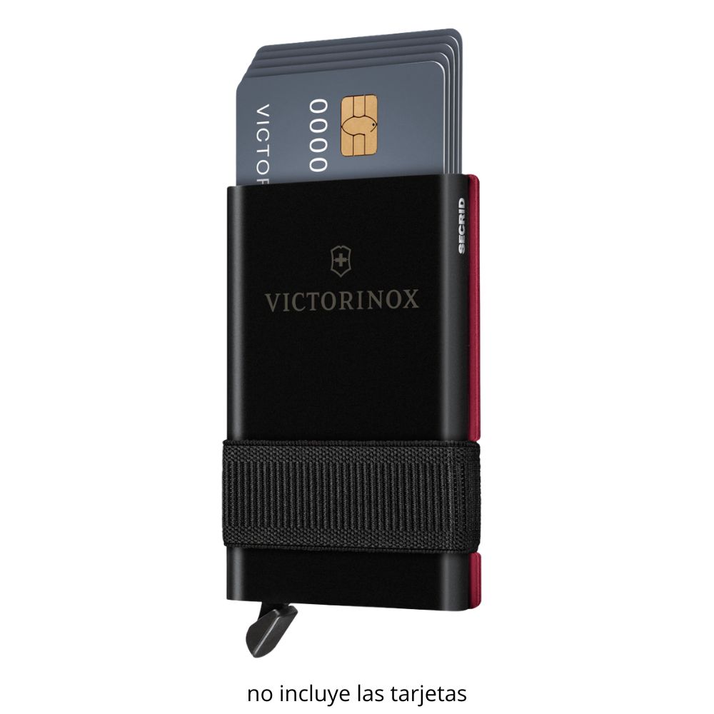 0.7250.13_4 Navaja y Tarjetero Victorinox 0.7250.13 Swiss Card Smart Card Wallet Negro y Rojo