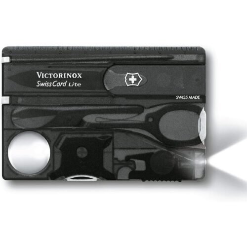 Navaja Victorinox 0.7333.T3 Swiss Card Lite Negra Transparente