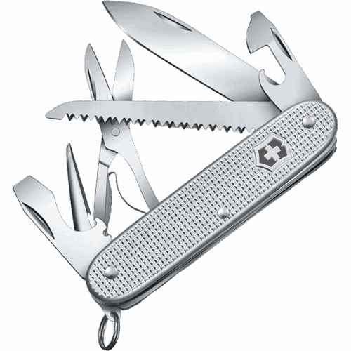 NAVAJA VICTORINOX 0.8271.26 FARMER X ALOX PLATA