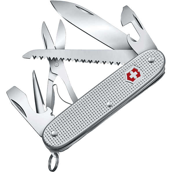 NAVAJA VICTORINOX 0.8271.26 FARMER X ALOX PLATA