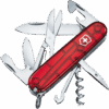 NAVAJA VICTORINOX 1.3703.T CLIMBER ROJO TRANSLUCIDO