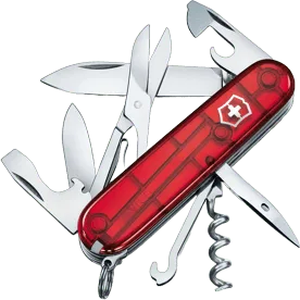 Navaja Victorinox 1.3703.T Climber Rojo Translucido 92 NAVAJA VICTORINOX 1.3703.T CLIMBER ROJO TRANSLUCIDO