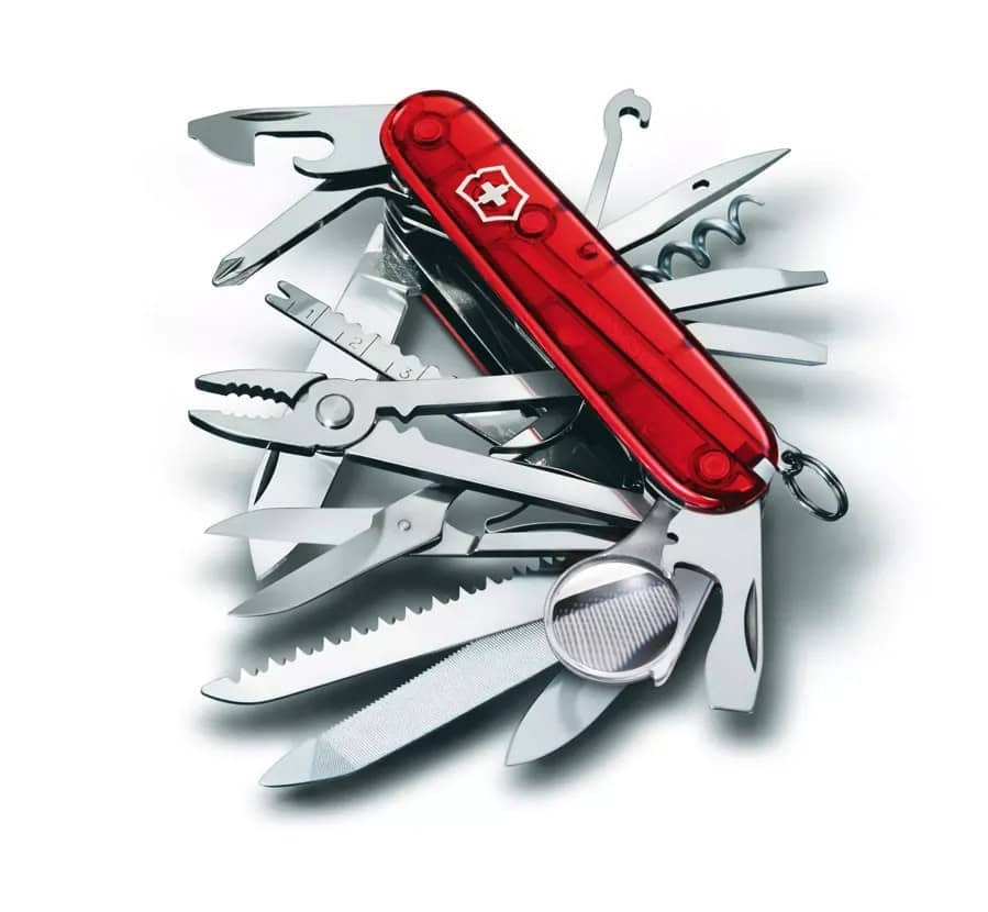 NAVAJA VICTORINOX 1.6795.T SWISSCHAMP ROJO TRANSLUCIDO