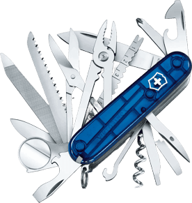 NAVAJA VICTORINOX 1.6795.T2 SWISSCHAMP AZUL TRANSLUCIDO