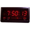 RELOJ DE PARED NUMEROS ROJOS DIGITAL JH4825 HORA FECHA TEMPERATURA 48X25 CM