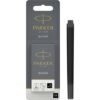 Cartucho para Pluma Fuente Parker 1950402 Negro caja 5 piezas
