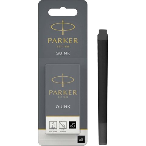 Cartucho para Pluma Fuente Parker 1950402 Negro caja 5 piezas