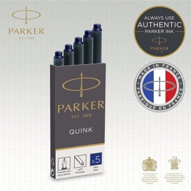 Cartucho para Pluma Fuente Parker 1950403 Azul caja 5 piezas