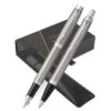 Juego Bolígrafo y Pluma Fuente Parker 2214458 IM Acero Estuche de Regalo - ENVIO GRATIS