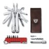 SWISSTOOL SPIRIT X VICTORINOX 3.0236.L PLUS MATRACA FUNDA PIEL CAFÉ