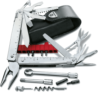 SWISSTOOL VICTORINOX 3.0339.L X PLUS MATRACA RATCHET FUNDA PIEL