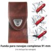 Funda para Navaja Victorinox 4.0545 de Piel Café para Navajas completas 1.4 Y 1.6