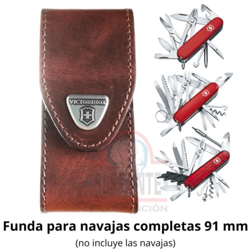 Funda para Navaja Victorinox 4.0545 de Piel Café para Navajas completas 1.4 Y 1.6