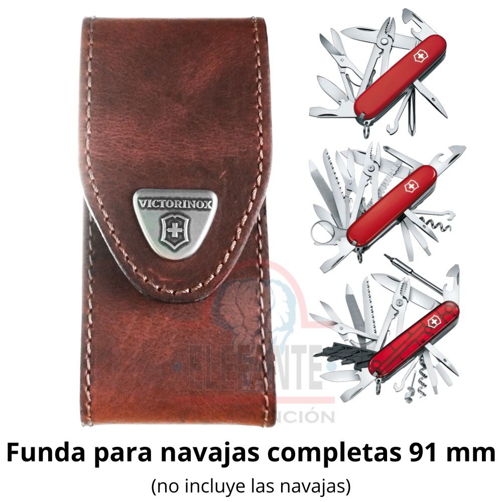 Funda para Navaja Victorinox 4.0545 de Piel Café para Navajas completas 1.4 Y 1.6