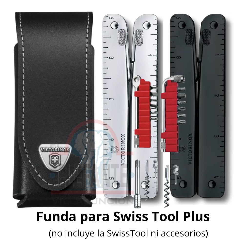Funda para Swiss Tool Victorinox 4.0833.L PLUS de piel negra