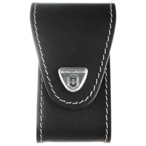 Funda para Navaja Victorinox 500757 de Piel Negra Para Modelos 1.6 con Espacios Laterales para Accesorios