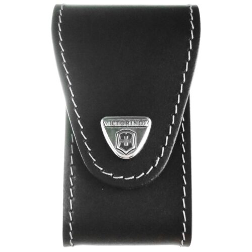 Funda para Navaja Victorinox 500757 de Piel Negra Para Modelos 1.6 con Espacios Laterales para Accesorios
