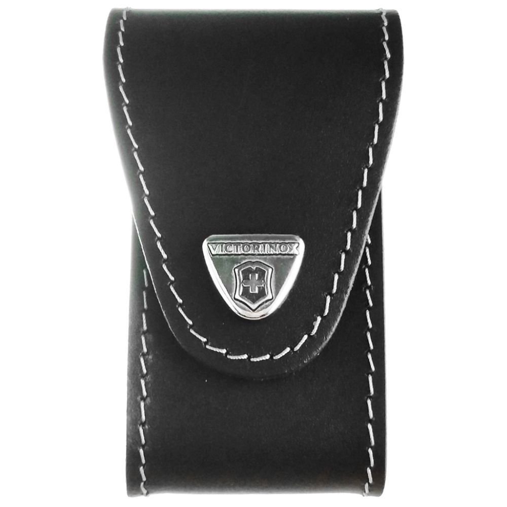 Funda para Navaja Victorinox 500757 de Piel Negra Para Modelos 1.6 con Espacios Laterales para Accesorios