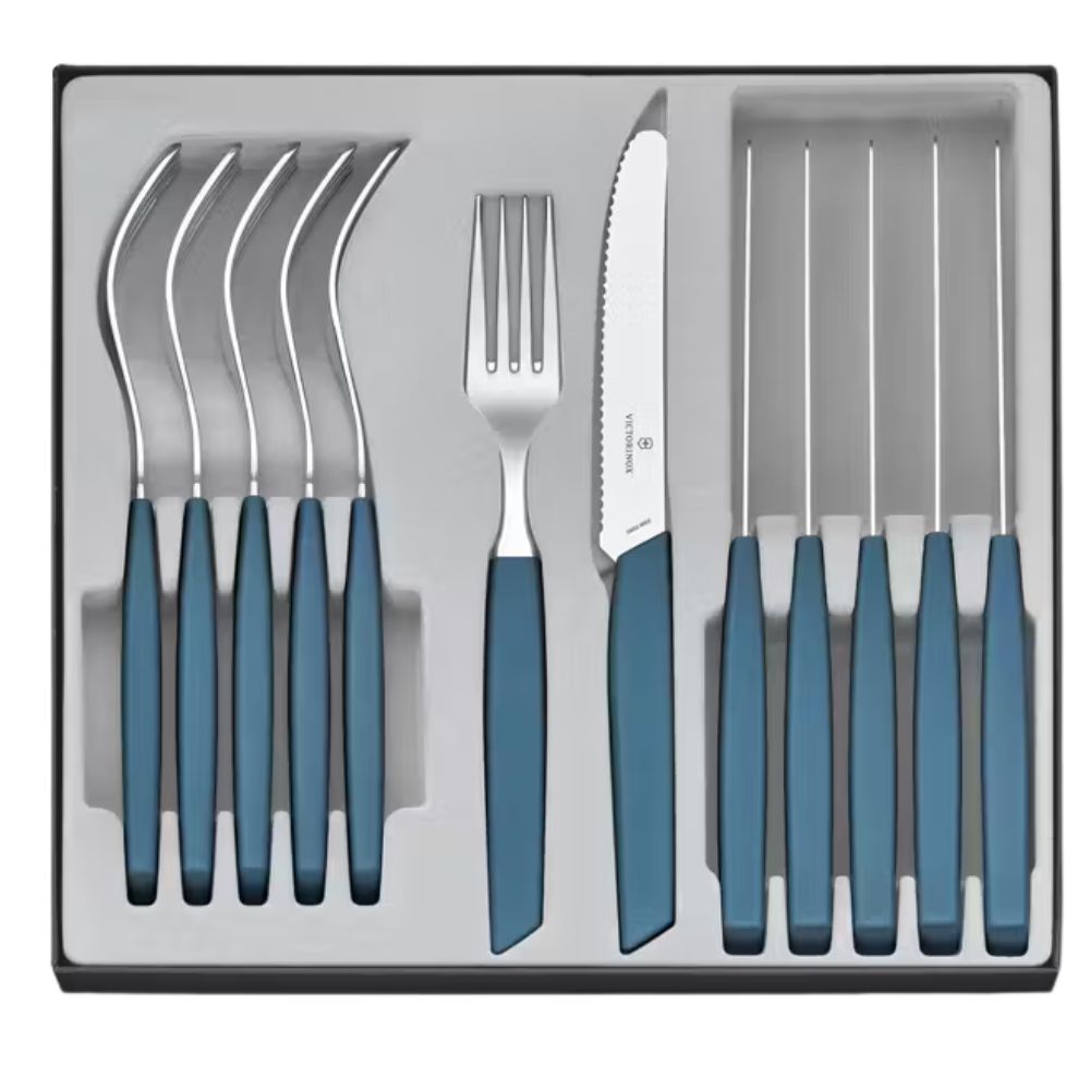 Cubiertos Victorinox 6.9096.11W2.12 Juego de mesa 12 pz Modern Azul
