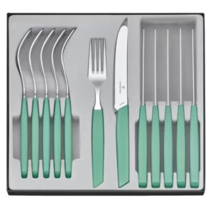 Cubiertos Victorinox 6.9096.11W41.12 Juego de mesa 12 pz Modern Verde Menta