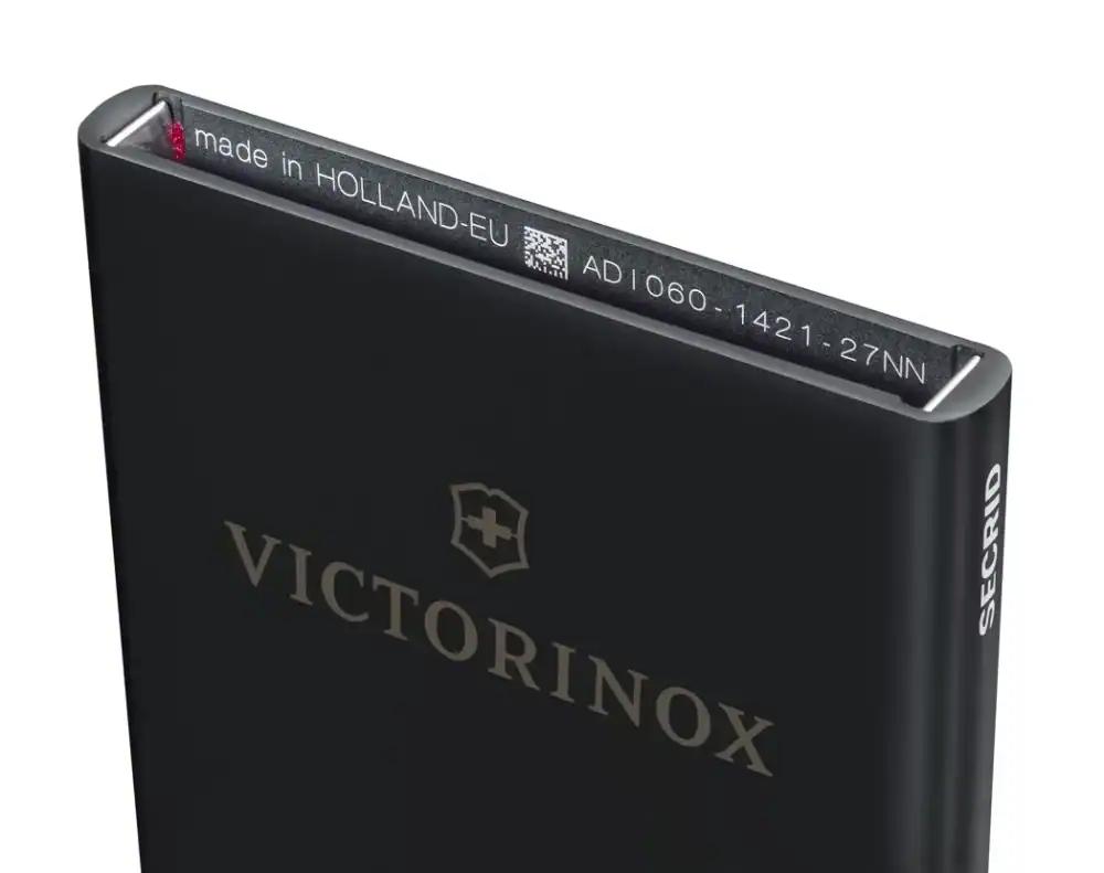 TARJETERO VICTORINOX 612677 METALICO PROTECC. RFID NEGRO