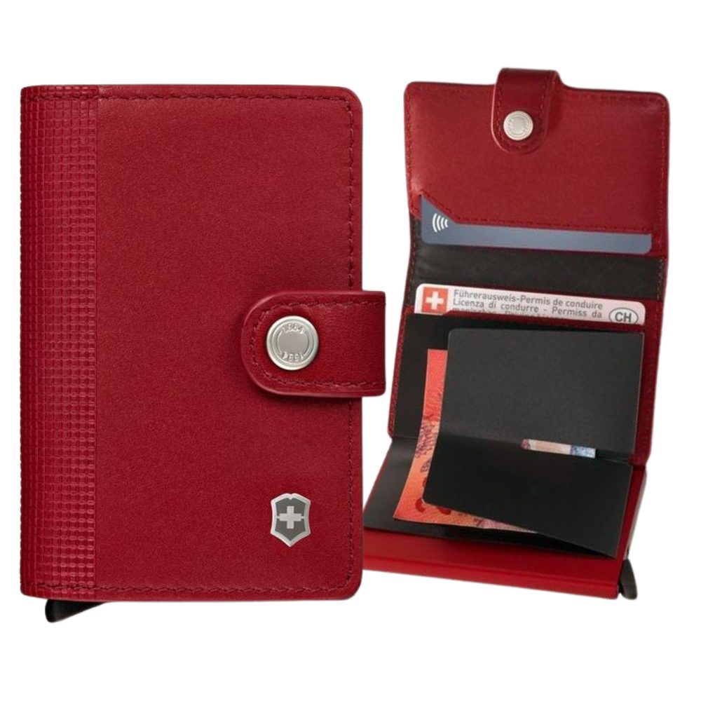 Tarjetero y Billetera Victorinox 612680 Altius Secrid Leather Rojo