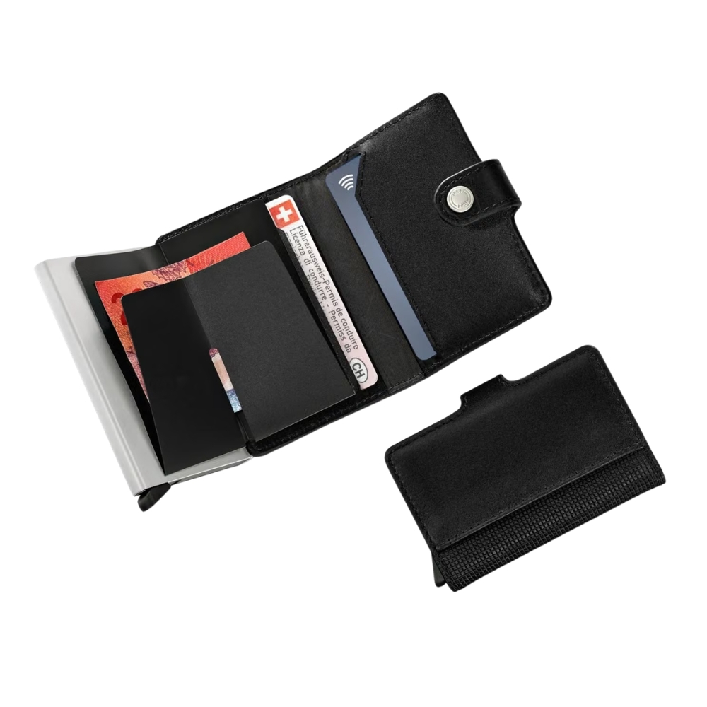 612681_5 Tarjetero y Billetera Victorinox 612681 Altius Secrid Leather Negro