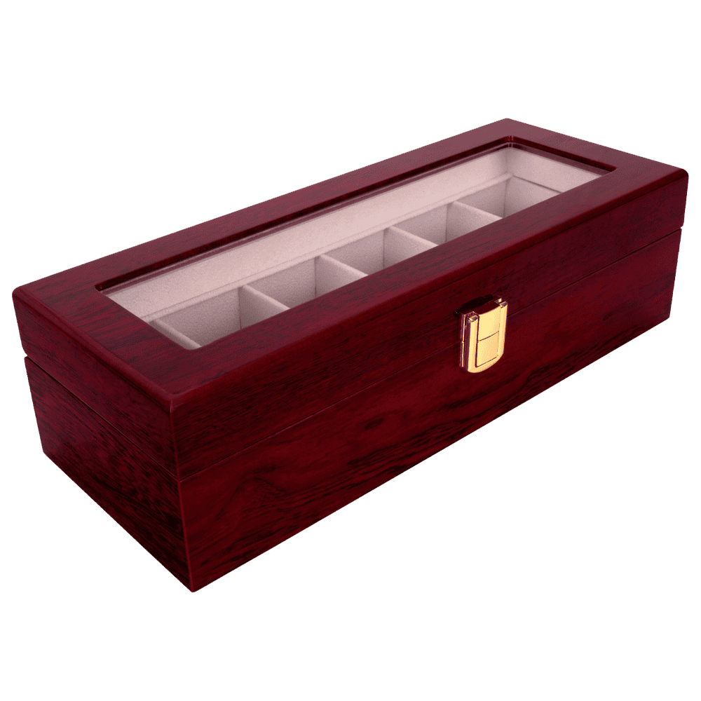 6477 ESTUCHE MADERA RELOJES ESTUCHE DE MADERA FINO PARA 6 RELOJES COLOR CAOBA mod. 6477