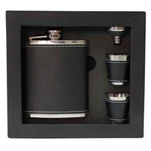 Licorera Acero 192 ml Embudo y Dos Vasos 87200 Caja Presentación para Regalo