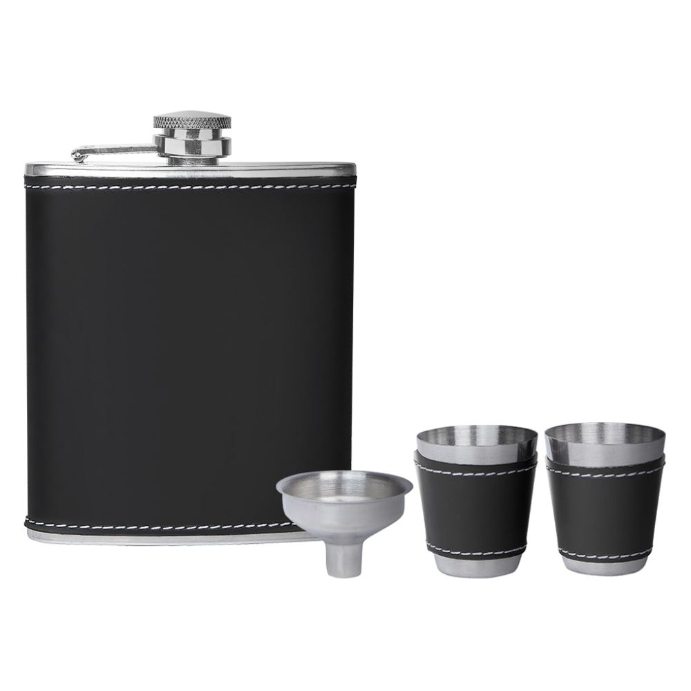 Licorera Acero 192 ml Embudo y Dos Vasos 87200 Caja Presentación para Regalo