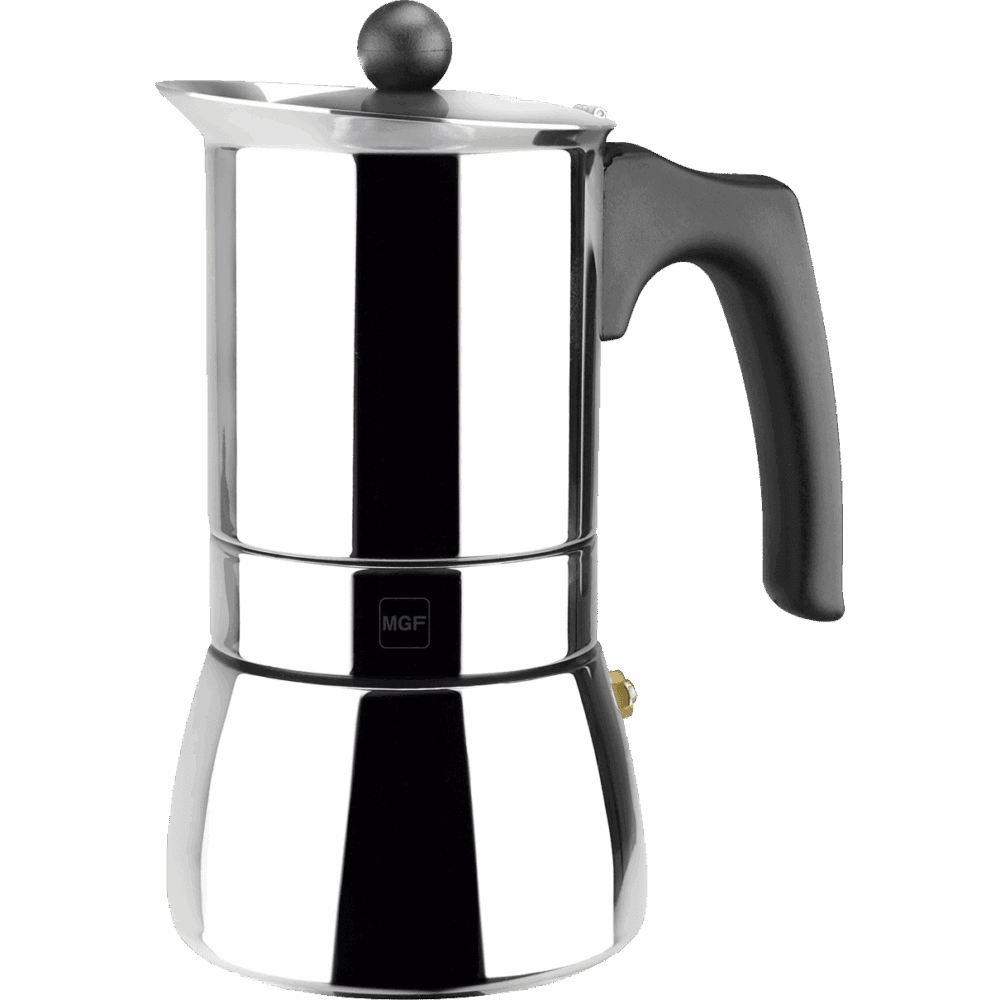 CAFETERA ITALIANA 10 TAZAS PRISMA MOKA ACERO INOXIDABLE MAGEFESA